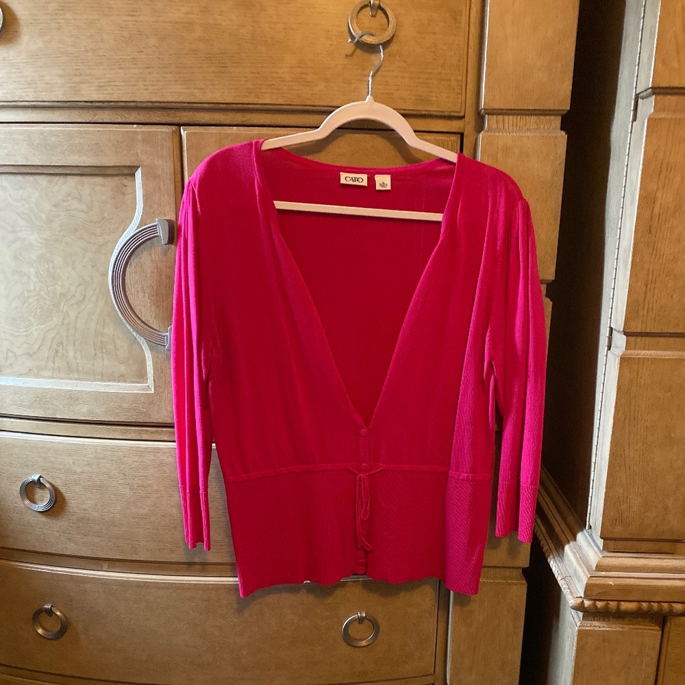 Cato Fuchsia Cardigan